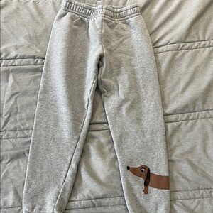 Mini Rodini Gray Sweatpants with Dachshund Design